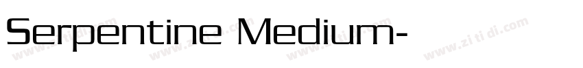 Serpentine Medium字体转换